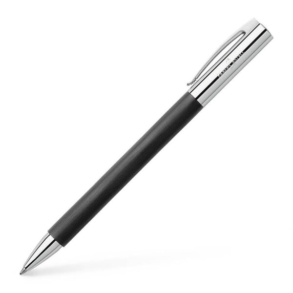FABER-CASTELL Kugelschreiber AMBITION Edelharz  schwarz, Schreibfarbe: schwarz, 1 St.