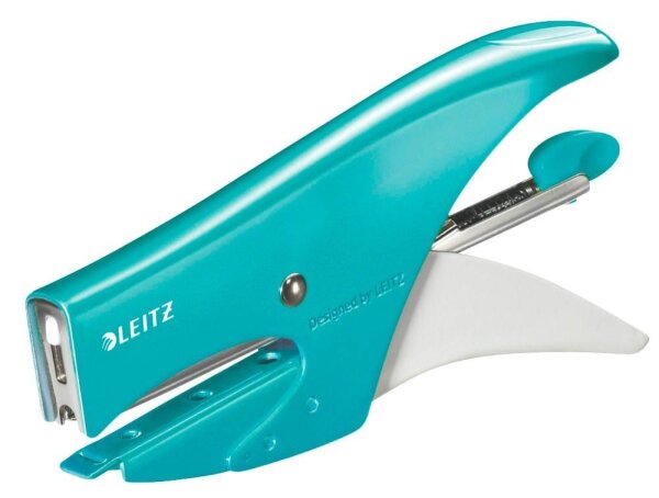 LEITZ Heftzange 5531 WOW eisblau-metallic, 1 St.