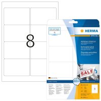 HERMA Etiketten 4350 weiß 96,0 x 63,5 mm, 25 Blatt