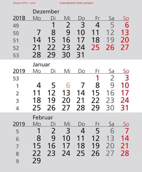 Ersatzkalendarium Für Tisch-Einsteckkalender 2026/2027, 1 St.