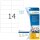 HERMA Etiketten 5081 weiß 105,0 x 42,3 mm, 25 Blatt