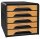 cep Schubladenbox Smoove  schwarz/Bambus 1071115301, DIN A4 mit 5 Schubladen, 1 St.