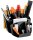 cep Schreibtisch-Organizer Mineral schwarz Polystyrol 6 Fächer 14,3 x 15,8 x 9,3 cm