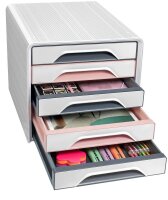 cep Schubladenbox Smoove  weiß/grau/rosa...