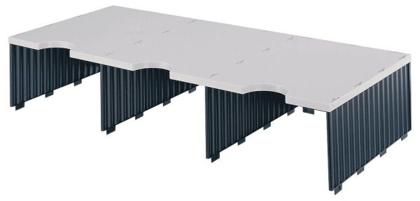 styro Sortierstation Styrodoc Jumbo Aufbaueinheit grau/schwarz mit 3 Fächern