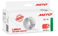 METO Preisetiketten leuchtrot permanent 26,0 x 16,0 mm, 6...