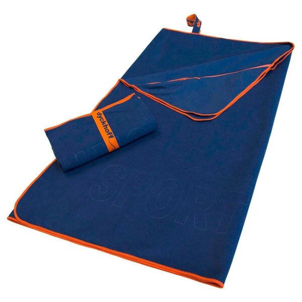 Dyckhoff Mikrofaser Handtuch mit Reißverschluss marine 80,0 x 180,0 cm