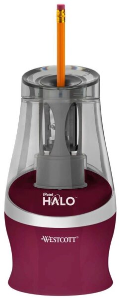 WESTCOTT elektrischer Anspitzer iPoint Halo lila