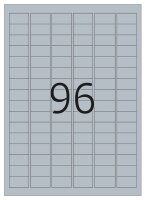 HERMA Folienetiketten 4110 silber 30,5 x 16,9 mm, 25 Blatt