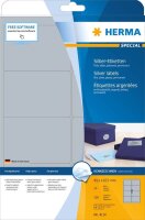 HERMA Folienetiketten 4114 silber 99,1 x 67,7 mm, 25 Blatt
