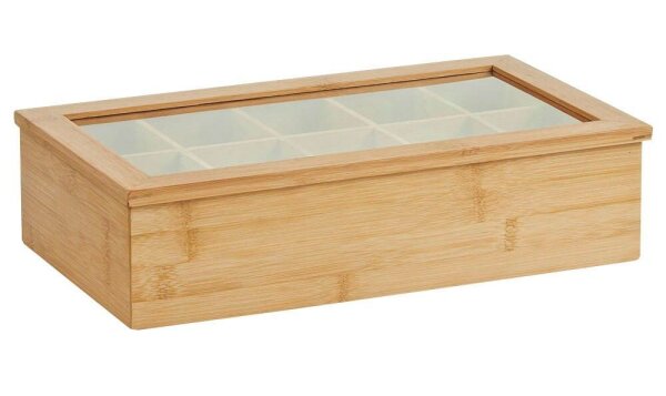 Zeller Teebox hellbraun 36,0 x 9,0 cm, 1 St.