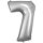 amscan® Folienballon Zahl 7 silber, 1 St.