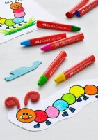 FABER-CASTELL Jumbo Wachsmalstifte farbsortiert, 12 St.