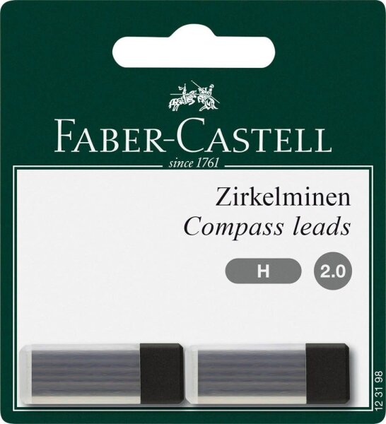 FABER-CASTELL 123121 Zirkelminen H 2,0 mm, 12 St.