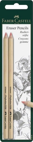 FABER-CASTELL Radierstifte PERFECTION 7056 weiß, 2 St.