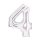 amscan® Folienballon Medium, Zahl 4 silber, 1 St.  ( 10241978 )