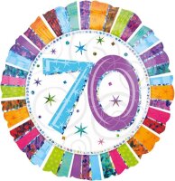 amscan® Folienballon Zahl 70 bunt, 1 St.