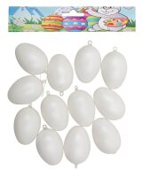 Plastik-Figur weiß Eier Ø 6,0 cm, 12 St.