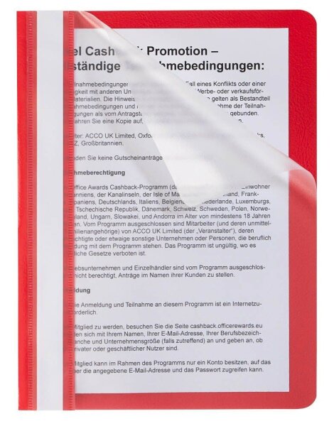 Schnellhefter Kunststoff rot DIN A5, 1 St.