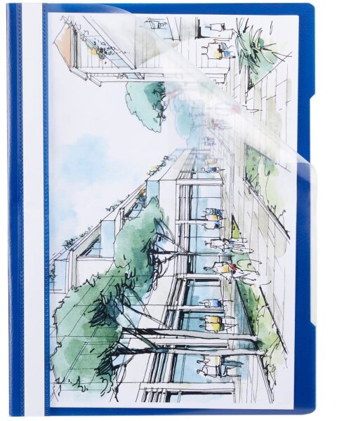 Schnellhefter Quality Kunststoff dunkelblau DIN A4, 1 St.