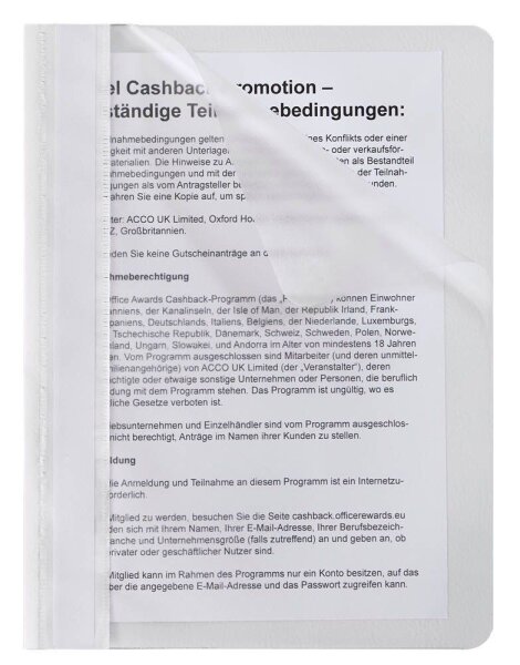 Schnellhefter Kunststoff weiß DIN A5, 1 St.