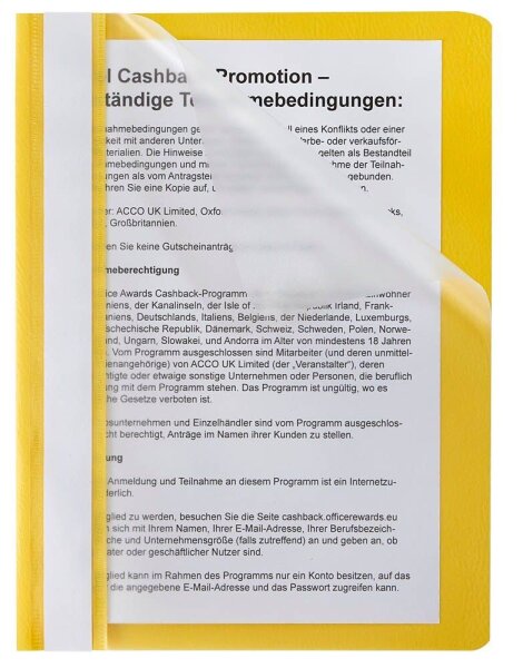 Schnellhefter Kunststoff gelb DIN A5, 1 St.