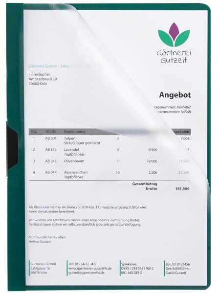 Klemmhefter  grün  ( 038-2345-004-04 )