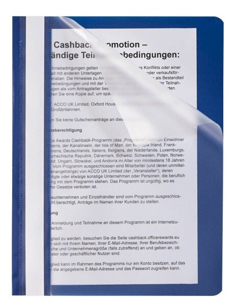 Schnellhefter Kunststoff blau DIN A5, 1 St.