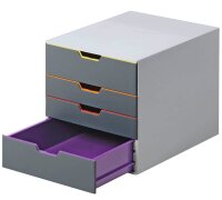 DURABLE Schubladenbox VARICOLOR®  dunkelgrau mit...