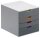 DURABLE Schubladenbox VARICOLOR®  dunkelgrau mit bunten Farblinien 760427, DIN A4 mit 4 Schubladen, 1 St.