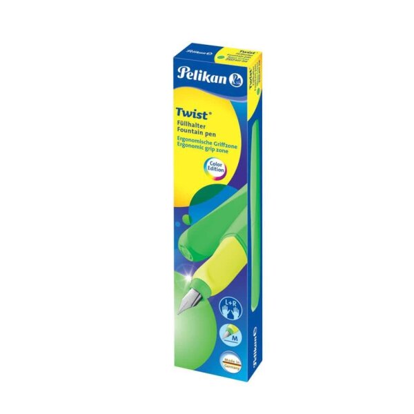 Pelikan Twist® Patronenfüller grün/gelb M (mittel), 1 St.