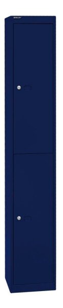 BISLEY Spind oxfordblau CLK122639, 2 Schließfächer 30,5 x 30,5 x 180,2 cm