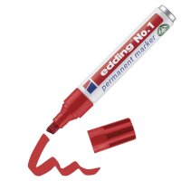 edding No. 1 Permanentmarker rot 1,0 - 5,0 mm, 10 St.