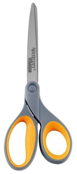 WESTCOTT Papierschere TITANIUM Nitride grau-gelb 23,0 cm
