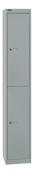 BISLEY Spind silber CLK122355, 2 Schließfächer 30,5 x 30,5 x 180,2 cm