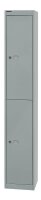 BISLEY Spind silber CLK122355, 2 Schließfächer 30,5 x 30,5 x 180,2 cm