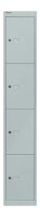 BISLEY Schließfachschrank lichtgrau CLK124645, 4 Schließfächer 30,5 x 30,5 x 180,2 cm