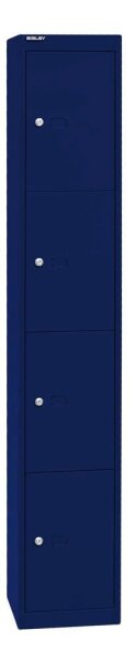 BISLEY Schließfachschrank oxfordblau CLK124639, 4 Schließfächer 30,5 x 30,5 x 180,2 cm