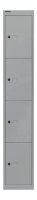 BISLEY Schließfachschrank silber CLK124355, 4 Schließfächer 30,5 x 30,5 x 180,2 cm