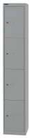 BISLEY Schließfachschrank silber CLK124355, 4 Schließfächer 30,5 x 30,5 x 180,2 cm