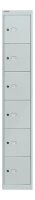 BISLEY Schließfachschrank lichtgrau CLK126645, 6 Schließfächer 30,5 x 30,5 x 180,2 cm