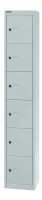 BISLEY Schließfachschrank lichtgrau CLK126645, 6 Schließfächer 30,5 x 30,5 x 180,2 cm