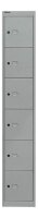 BISLEY Schließfachschrank silber CLK126355, 6 Schließfächer 30,5 x 30,5 x 180,2 cm