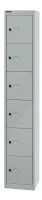 BISLEY Schließfachschrank silber CLK126355, 6 Schließfächer 30,5 x 30,5 x 180,2 cm