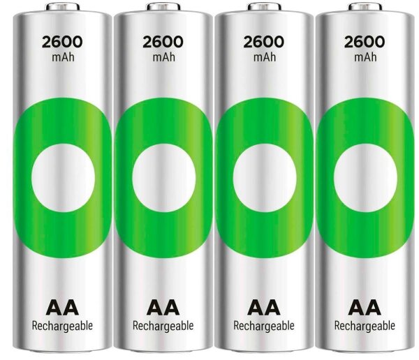 GP Akkus ReCyko+ Ni-MH Mignon AA 2.600 mAh, 4 St.
