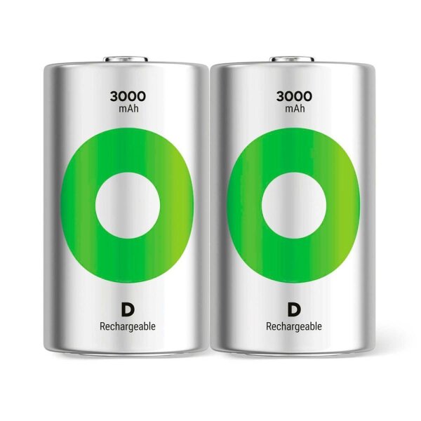GP Akkus ReCyko+ Ni-MH Mono D 3.000 mAh, 2 St.