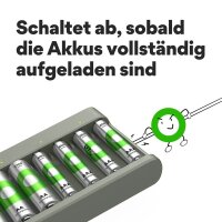 GP Basic E821U 8-Port USB-Akku-Ladegerät inkl. Akkus