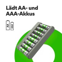 GP Basic E821U 8-Port USB-Akku-Ladegerät inkl. Akkus
