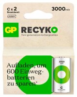 GP Akkus ReCyko+ Ni-MH Baby C 3.000 mAh, 2 St.