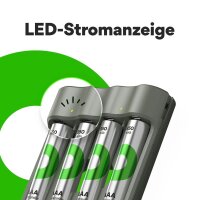 GP B441U 4-Port USB-Akku-Ladegerät inkl. Akkus